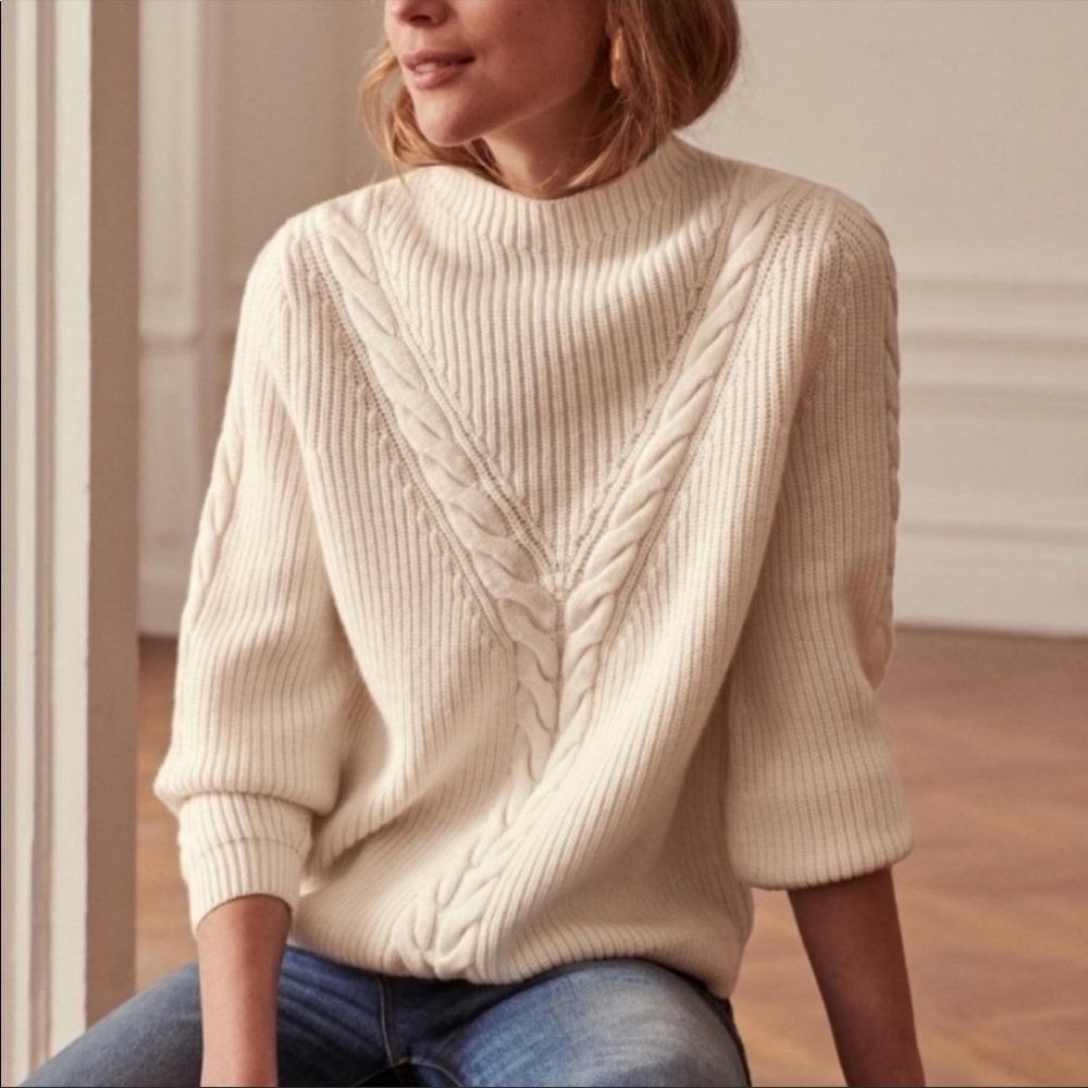 Sezane Cable Knit Jumper